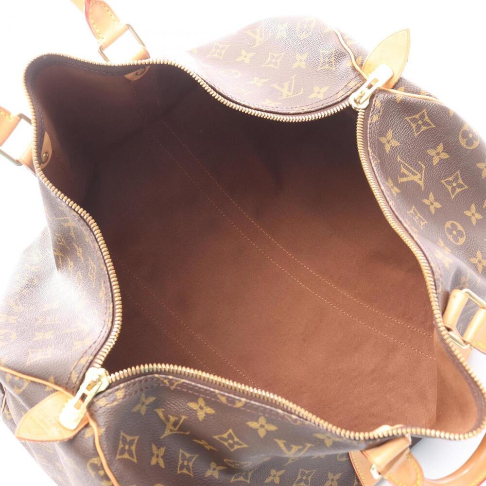 LOUIS VUITTON Brown Monogram Leather Keepall 50 Boston Bag - Picture 3 of 11
